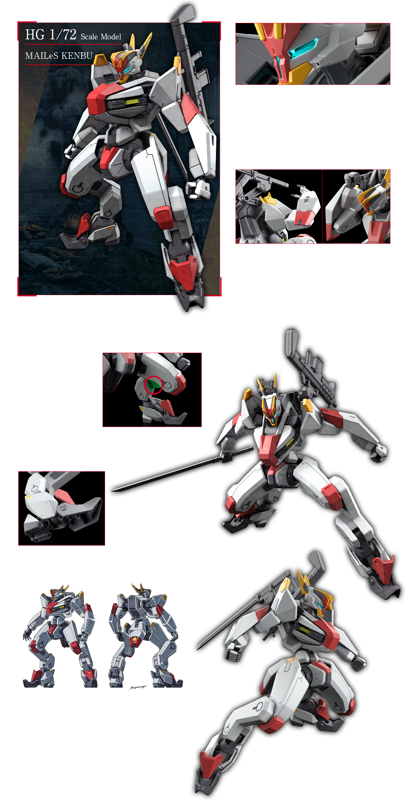 The protagonist’s unit is available as a kit created by KEN OKUYAMA DESIGN through a structural analysis to create an actual 10m-class machine.